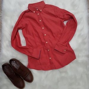 Banana Republic Red Oxford Shirt Button Down